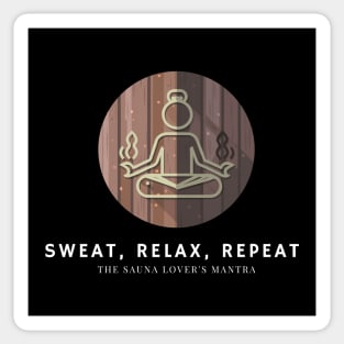 Sauna Meditation, Sauna Yoga Sticker